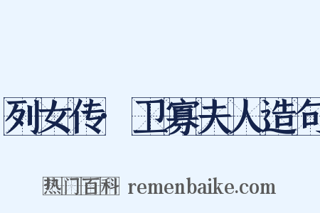 列女传·卫寡夫人造句是什么意思的图片